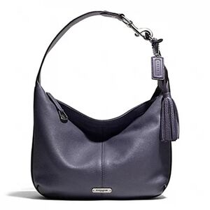 Coach Avery small leather grey hobo bag